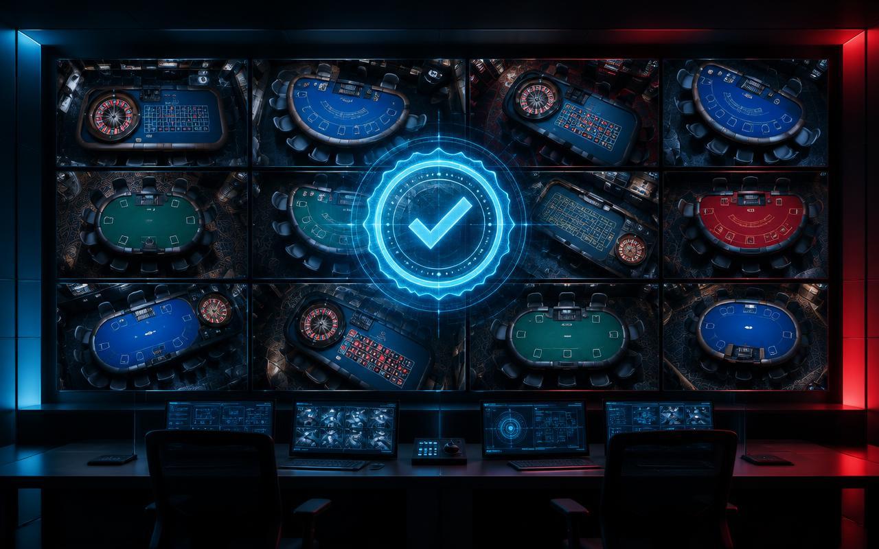 Featured image for article: How Live Casino Games Are Tested for Fairness – Cameras, Audits, and Real-Time Monitoring
