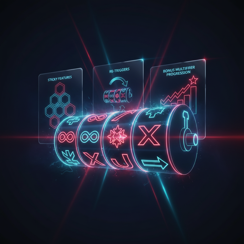 Featured image for article: Sticky Features, Re-Triggers, and Bonus Multiplier Progression – How Bonus Round Complexity Has Evolved